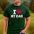 I Love My Dad Men's Casual T-Shirt Forest
