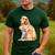 I Love Dad Patriotic Golden Retriever Canine Dog Lover Men's Casual T-Shirt Forest
