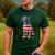 Patriotic Pitbull American Flag 4th Of July Dog Pitbull Dad Men's Casual T-Shirt Forest