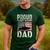 Proud Coast Guard Dad USCG American Flag T-Shirt Men's Casual T-Shirt Forest