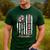 Proud New Dad New Girl Baby First Fathers Day American Flag Men's Casual T-Shirt Forest
