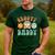 Retro Groovy Daddy Matching Family Birthday Party Men's Casual T-Shirt Forest