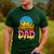 Retro Ice Cream Drip Softball Dad Game Day Dad Father's Day Men's Casual T-Shirt Forest