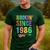 Rockin' Since 1986 Vintage Rockstar 40th Birthday Mom Dad 40 Men's Casual T-Shirt Forest Rockin' Since 1986 Vintage Rockstar 40th Birthday Mom Dad 40 Men's Casual T-Shirt Forest