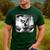 Shiba Inu Dog Dad Mom Graphic Selfie UFOs Weird Aliens Men's Casual T-Shirt Forest