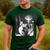 Siberian Husky Alien UFO Taking a Selfie Dog Mom Dad Men's Casual T-Shirt Forest