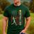 Softball Dad US Flag For Dad Men Patriotic Fathers Day Men's Casual T-Shirt Forest