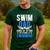 Swim Dad Swimming Dad Of A Swimmer Dad Swim Father Men's Casual T-Shirt Forest
