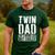 Twin Dad Shirt Men Dad Of Twins Fathers Day Men's Casual T-Shirt Forest