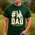 University Of Delaware Blue Hens 1 Dad Men's Casual T-Shirt Forest