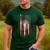 Vintage Baseball American Flag Classic Fit Tee For Dad And Mom Men's Casual T-Shirt Forest