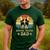 Vintage Boston Terrier Dad Dog Lovers Father's Day Tee Men's Casual T-Shirt Forest