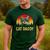 Vintage Cat Daddy Cat Lover Cat Dad Fathers Men's Casual T-Shirt Forest Vintage Cat Daddy Cat Lover Cat Dad Fathers Men's Casual T-Shirt Forest
