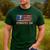 Vintage Gymnastics Dad American USA Flag Sports Men's Casual T-Shirt Forest
