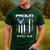 Vintage Proud Air Force Bonus Dad With American Flag Men's Casual T-Shirt Forest