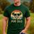 Vintage Pug Dad Dog Lovers Father's Day Tee Men's Casual T-Shirt Forest