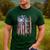 Vintage USA Flag Proud Swimming Dad Swim Swimmer Silhouette Men's Casual T-Shirt Forest
