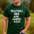Volleyball Dad Pay Drive Clap Dad Of A Volleyball Player Dad Men's Casual T-Shirt Forest