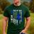 I Wear Blue For My Dad Colon Cancer Awareness Blue USA Flag Men's Casual T-Shirt Forest