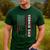 Yorkie Dog Vintage US American Flag Yorkie Dad Fathers Day Men's Casual T-Shirt Forest
