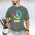 2021 Graduation Class Year Tie Dye Peace Sign Graduate Shirt Men's Comfort Colors T-Shirt Moss