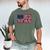 America US Flag Books Library Reading For Book Lover Reader Men's Comfort Colors T-Shirt Moss