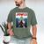 American Bulldog Jowls Burger Bully Dog Mom Dog Dad Men's Comfort Colors T-Shirt Moss