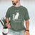 Antisocial Introvert Cat With Coffee On Computer Emo Goth Men's Comfort Colors T-Shirt Moss
