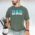 Baseball Dad Ice Cream Drip Happy Fathers Day Men's Comfort Colors T-Shirt Moss