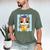 Bulldog Anime Pup Graduation Men's Comfort Colors T-Shirt Moss