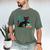 Cat Midcentury With Book And Coffee Atomic Age Mid Century Men's Comfort Colors T-Shirt Moss