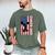 Cheer Dad American Flag Cheerleader Support Men's Comfort Colors T-Shirt Moss
