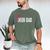 Cheer Dad Beer Dad Cheerleading Father Father's Day Men's Comfort Colors T-Shirt Moss