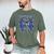 Cheer Dad Daddy Bow Sport Cheerleader Cheerleading Blue Men's Comfort Colors T-Shirt Moss