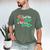 Christmas Twins Expecting Dad T-Shirt Pregnant Wife Tee Men's Comfort Colors T-Shirt Moss
