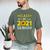 Class Of 2021 Senior Graduation Sunflower Men's Comfort Colors T-Shirt Moss