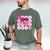 Class Of 2026 Senior Coquette Pink Bow Graduation Family Premium Tri-Blend Men's Comfort Colors T-Shirt Moss