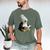 Cute Penguin Reading Book Faux-Crochet Print Men's Comfort Colors T-Shirt Moss