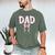 Dad Birthday Squad Matching Coquette Bow Family Party Men's Comfort Colors T-Shirt Moss
