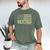 Dad Of Girls Outnumbered US Flag Father's Day Daughter Dad Men's Comfort Colors T-Shirt Moss