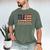 Dad Protector Hero Legend USA Flag Dad Father's Day Men's Comfort Colors T-Shirt Moss