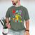 Dad Of The Three Rex 3Rd Birthday Boy Dinosaur T-Rex Men's Comfort Colors T-Shirt Moss