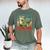 Daddysaurus Father's Day Best Dad T-Rex Papa Men's Comfort Colors T-Shirt Moss
