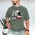 Daddysaurus T-Rex Dad Dinosaur Daddy Saurus Fathers Day Men's Comfort Colors T-Shirt Moss