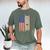 Dance Dad US American Flag Shirt Dancer Dancing Father Men Men's Comfort Colors T-Shirt Moss