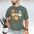 Disney Classic Father's Day Disney Dads Colorful Panels Men's Comfort Colors T-Shirt Moss