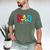 Disney Mickey And Friends Mickey Minnie Dad Collegiate Logo Men's Comfort Colors T-Shirt Moss