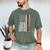 Distressed US American Flag Father Shirt Best Dad Ever Men's Comfort Colors T-Shirt Moss