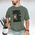 Easily Distracted By Cats And Books Lovers Reading Men's Comfort Colors T-Shirt Moss
