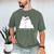 Ew People Introvert Sayings Sarcastic Cat Quote Men's Comfort Colors T-Shirt Moss